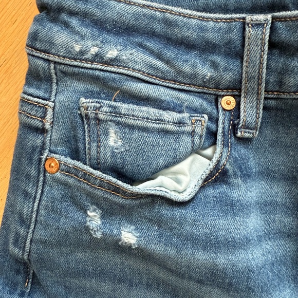 PAIGE Blue Flare Wide Leg Jeans High-Rise - Picture 4 of 8